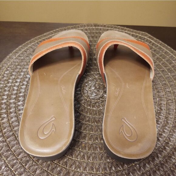Olukai Ola Huna leather wedge sandal Size 7 M - Picture 3 of 6